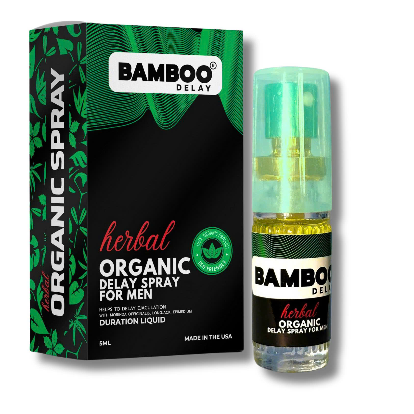 Chai xịt USA Bamboo Herbal Organic Delay kéo dài thời gian quan hệ 5ml