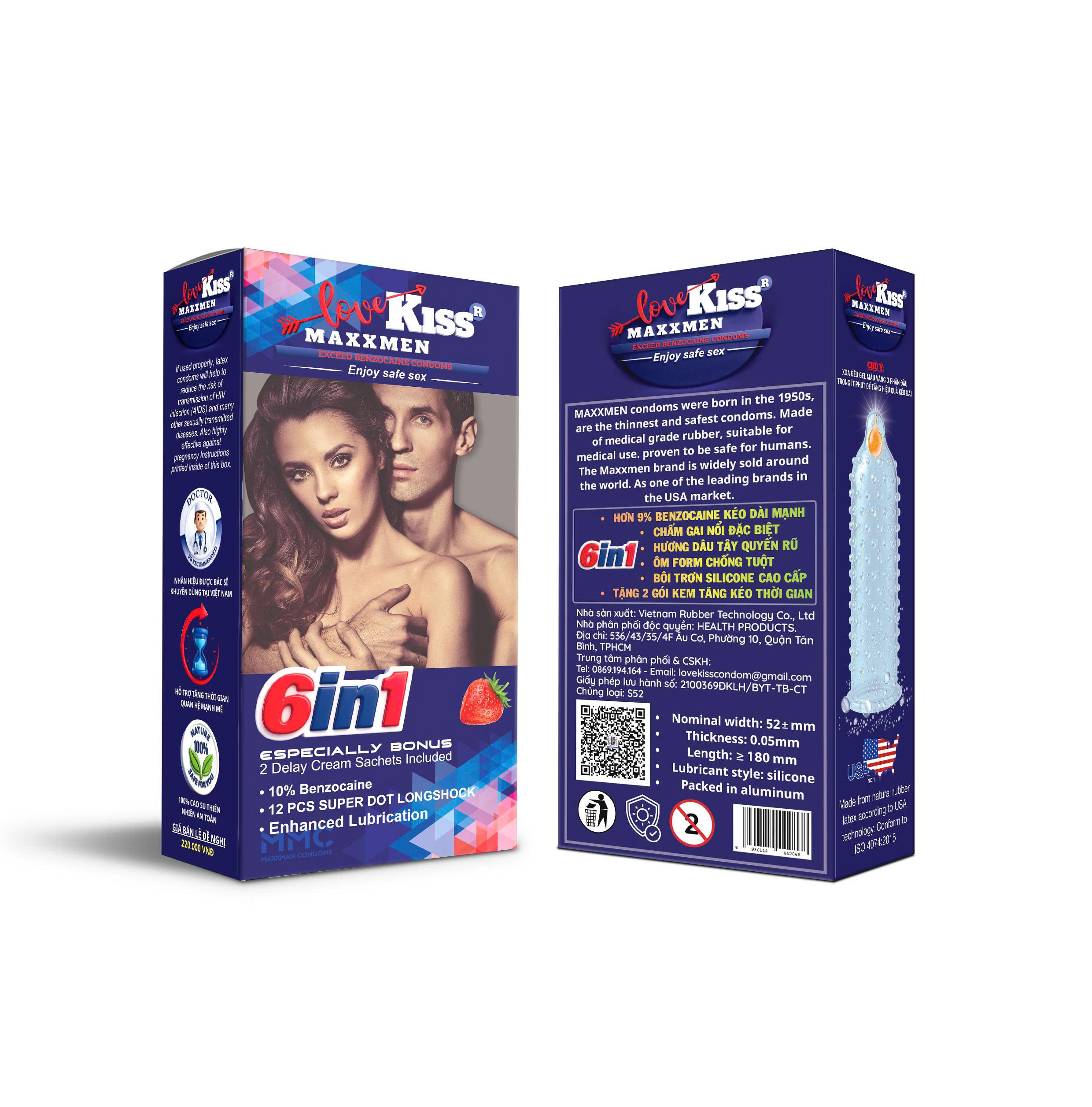 Bao cao su MAXXMEN 6in1 siêu gai kéo dài thời gian quan hệ mạnh nhất